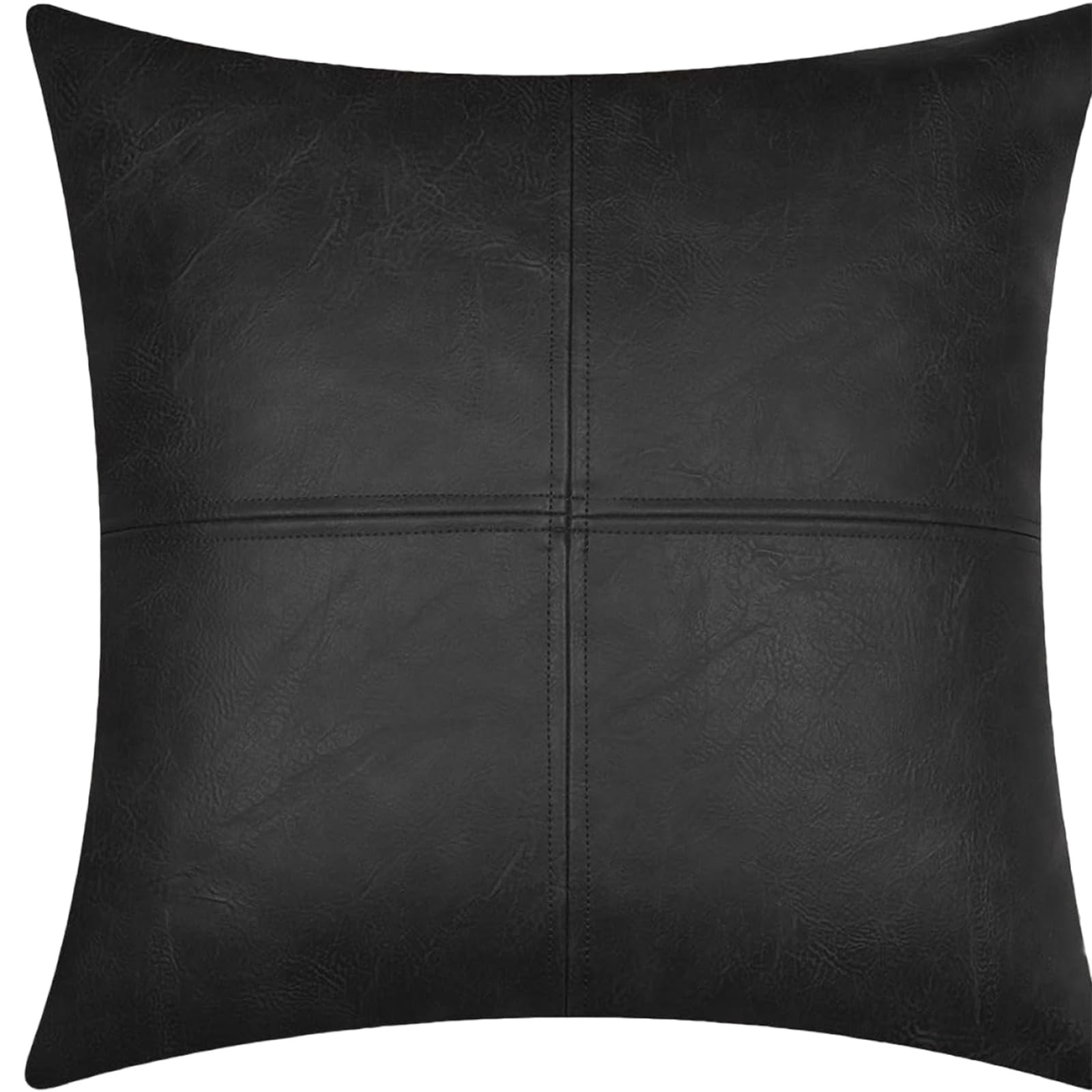 SHYYOULQE Proof Decorative Pillow Covers 450x450mm Durability Faux Leather Pillowcase Easy Removal Protectors for Holiday Lumbar Pillow Covers Faux Leather