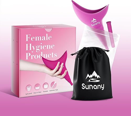 Miniatura 22 de Sunany Female Urinal, Female Urinal with Silicone Funnel, Portable for Standing Female, Reusable Urinal for Female Toilet, for Outdoor, Activities