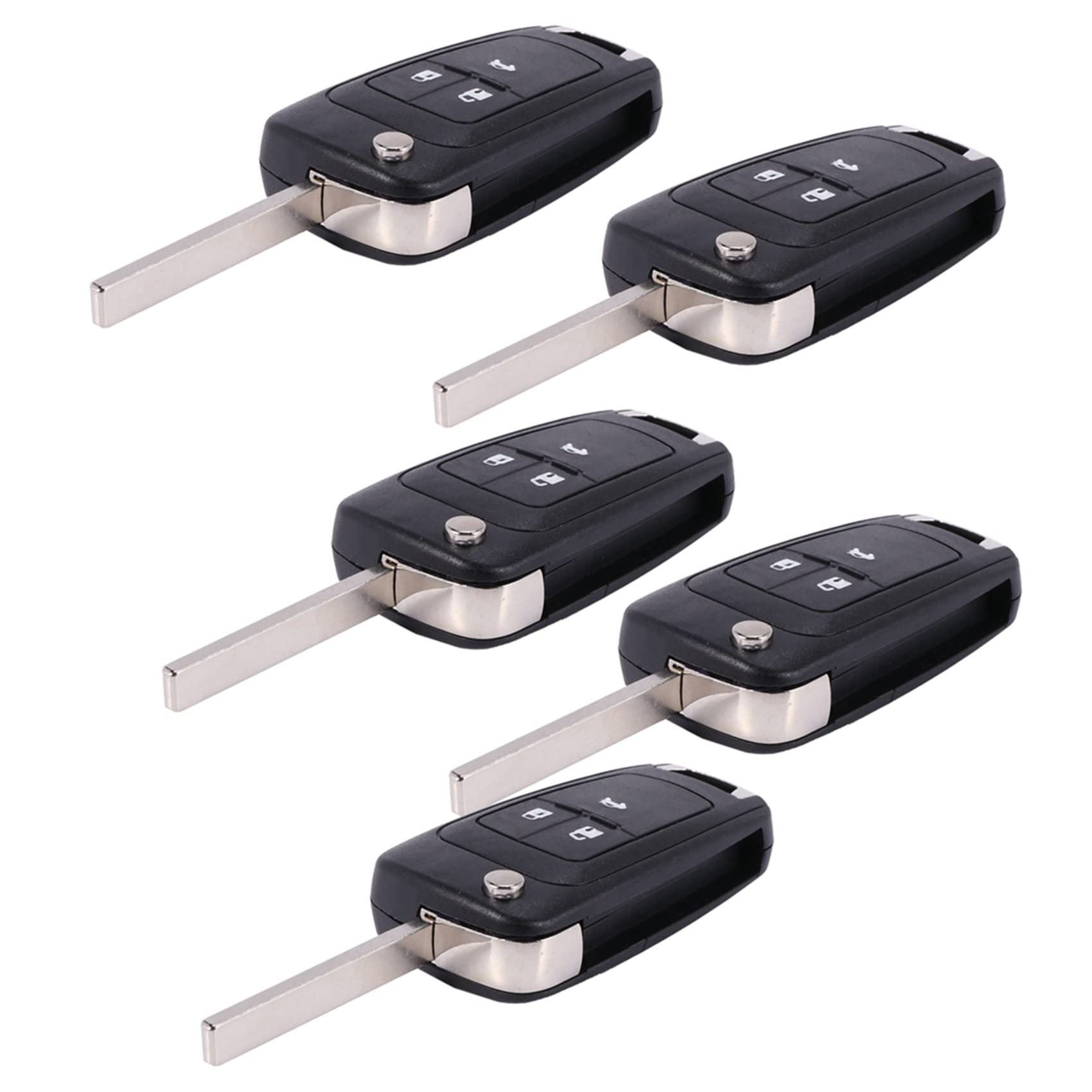 HTyghbn 5X 3 Buttons 433MHz with ID46 Chip Remote Control Key Fob for 015 HU100 Blade