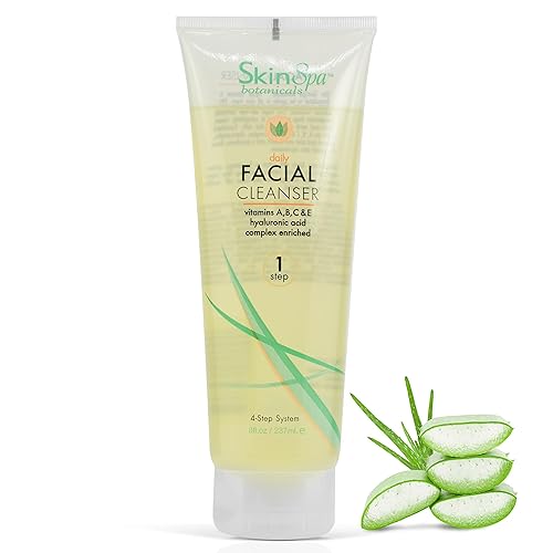 Limpiador facial para todo tipo de piel, 8 onzas, limpiador facial diario, lavado facial de limpieza profunda de poros - Elimina el maquillaje, las