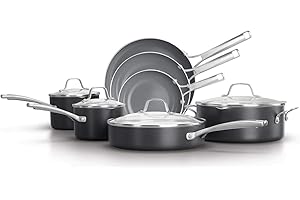 Caphalon Classic Nonstick 11-Piece Hard-Anodized Aluminum Pots and Pans Set