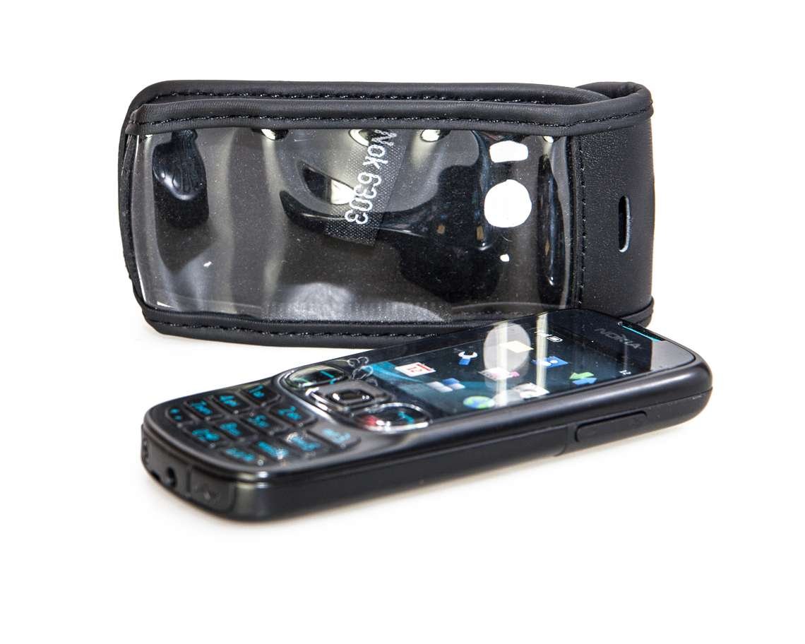 Caseroxx Echtleder-Handyhülle Mit Gürtelclip Für Nokia 6303/6303i – Schutz Mit Sichtfenster & Praktischem Clip