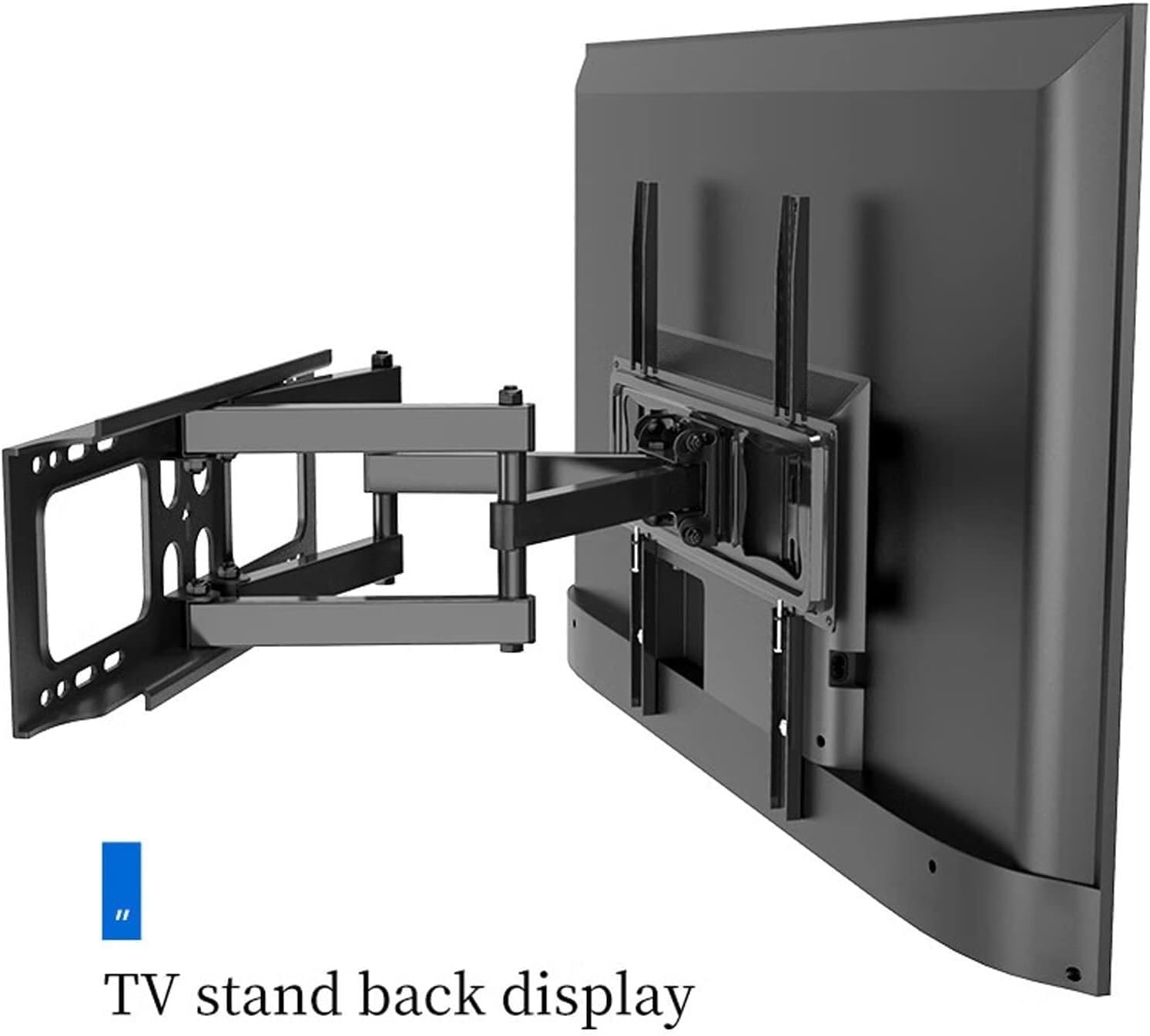 LNNW Uchwyt do montażu na ścianie telewizora - Uchwyt do montażu telewizora Podwójny obrotowy, przegubowy, uchylny 6 ramion, maks. VESA 600x400mm Stojaki i uchwyty ścienne do telewizorów