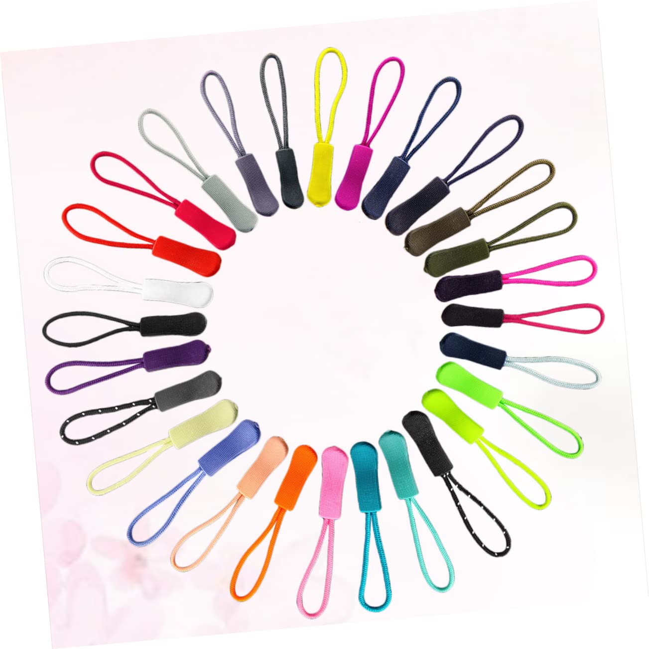 HOMSFOU Zipper Pull Head Set 120pcs Pull Rope for Clothing Easy to Use for Backpacks Travel