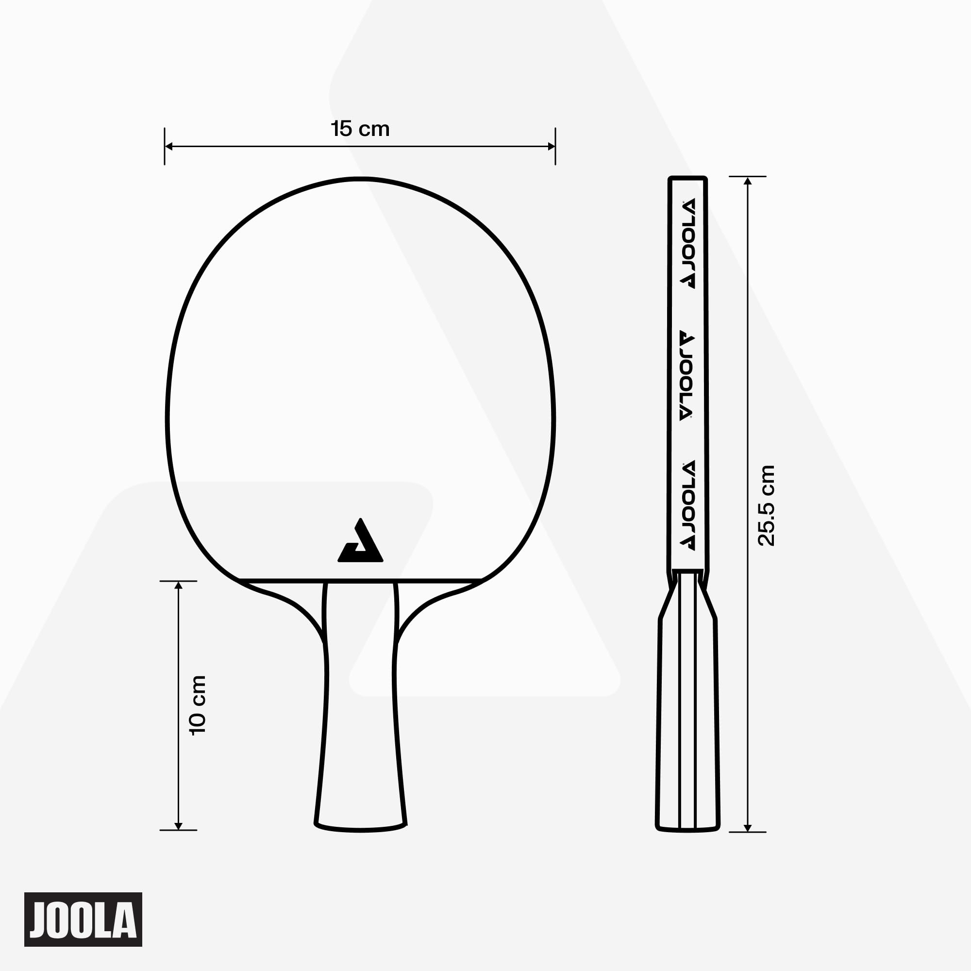 JOOLA Team Pro - Set da ping pong, 2 racchette da ping pong + 3 palline da ping pong + custodia, 6 pezzi