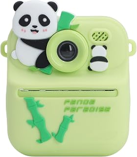 48MP Dual Lens Kids Instant Camera, 2.4 Inch Display 16x Digital Zoom 1080p HD Video Recording with Sticker Filter Games Music for Kids Teens Travel (Green Panda)
