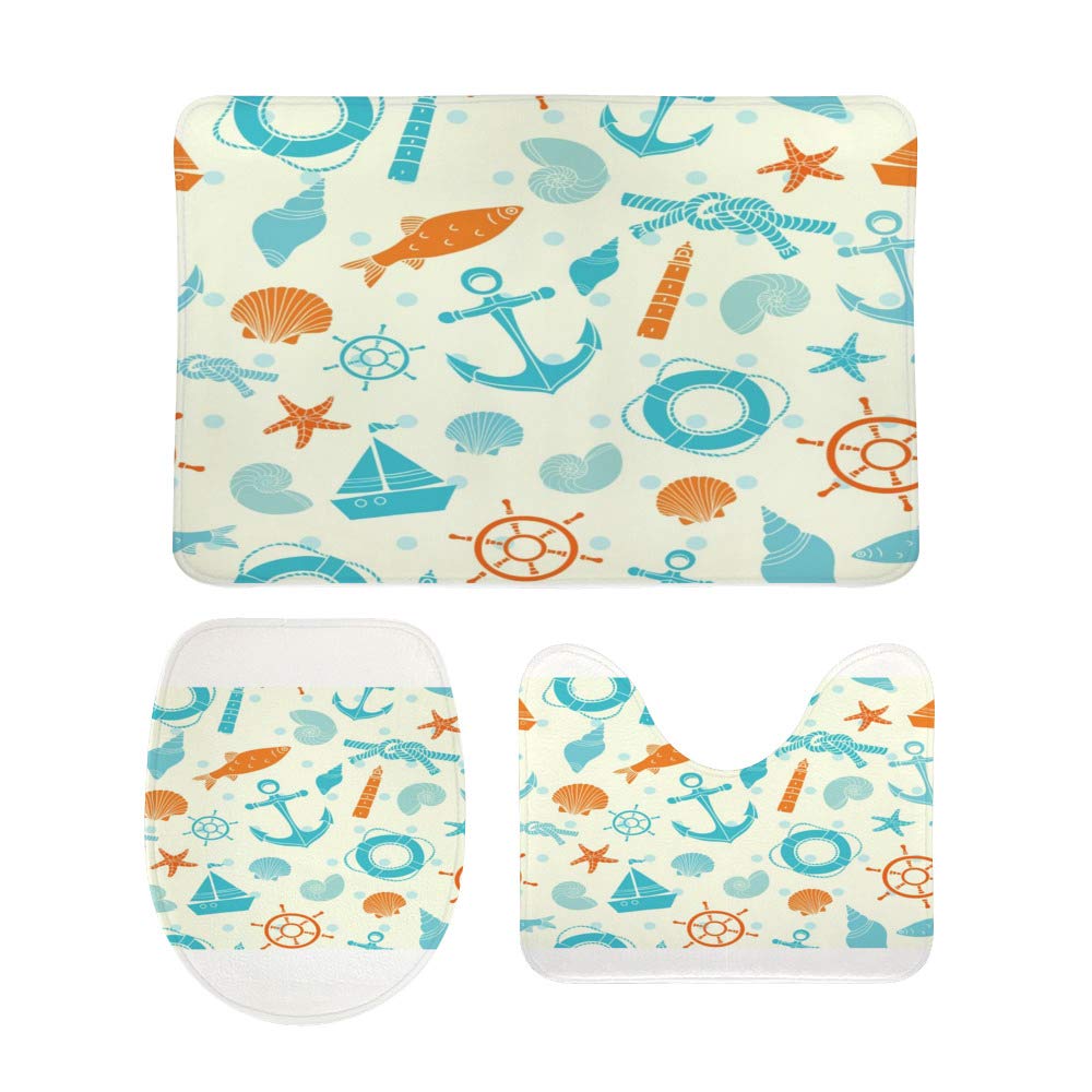 Tapis de bain océan lavable pour une salle de bain familiale sécurisée