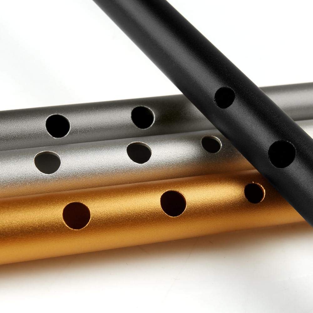 D-Schlüssel 6-Loch-Metallflöte Irish Tin Whistle Flute Irish Woodwind Mini Pocket Bamboo Whistle (Color : D Key Grey)