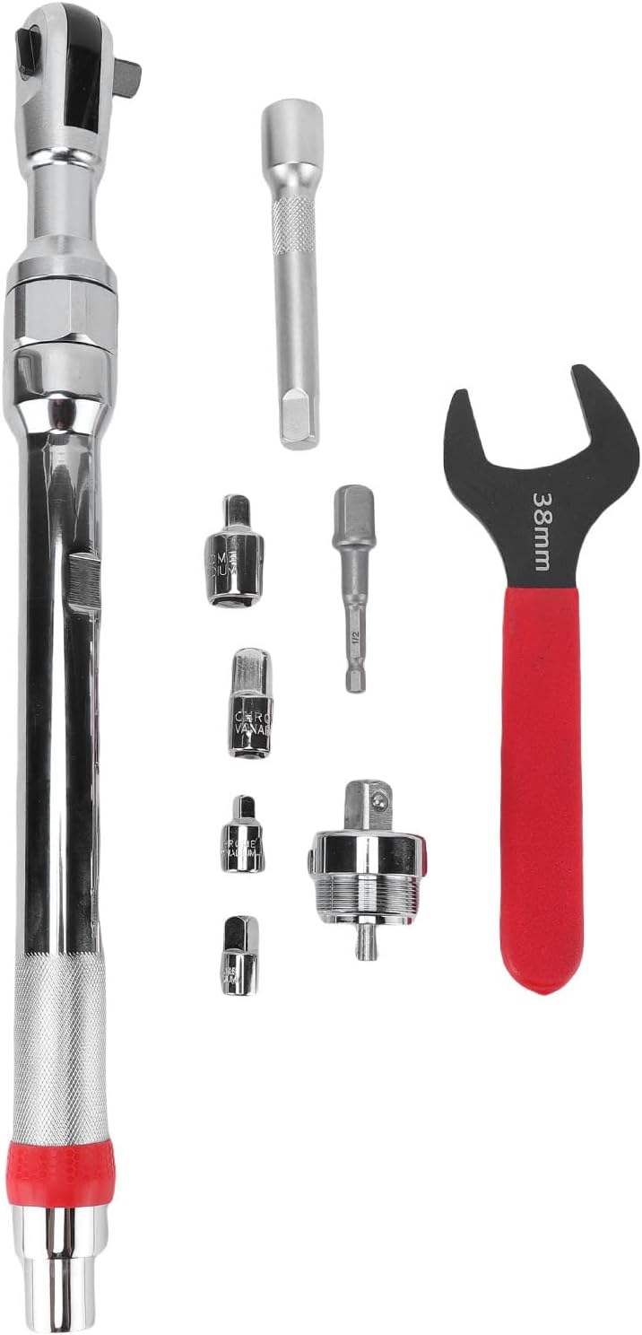 Eujgoov Cr V Steel Offset Wrench Extender, 2 in 1 Manual Electric Impact Ratchet with Tungsten Steel Gears for Workshop Garage Industrial