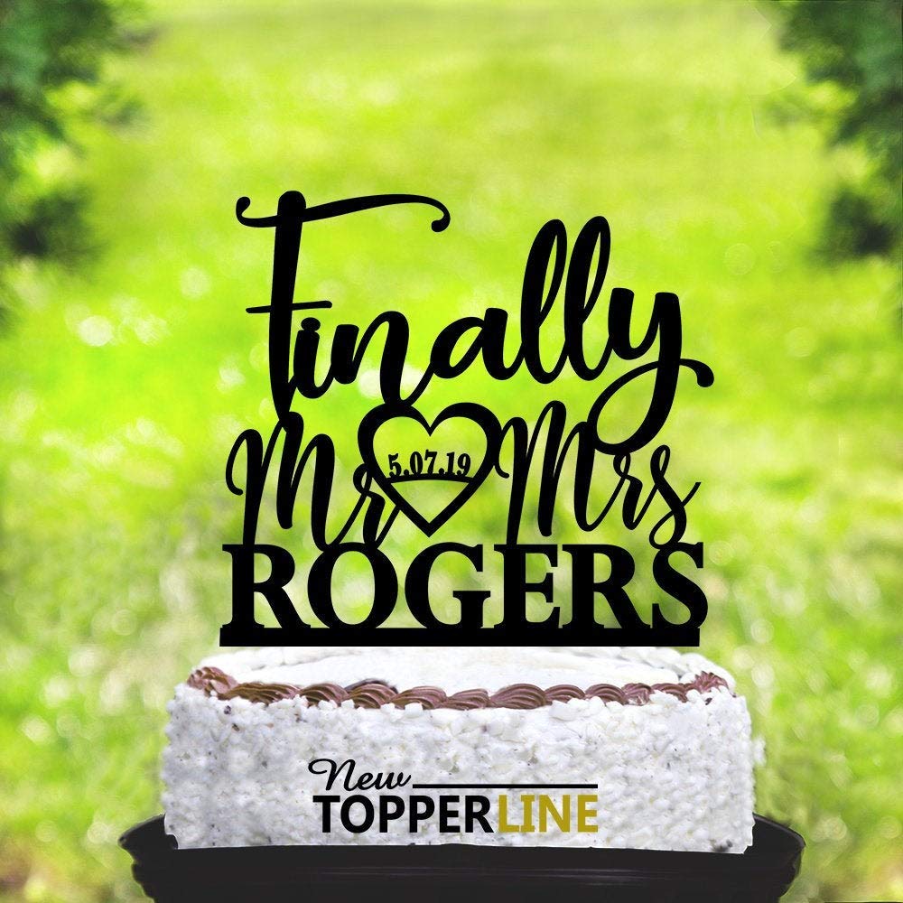 Buy Mr and Mrs Cake Topper,Finally Cake Topper,Finally Mr and Mrs