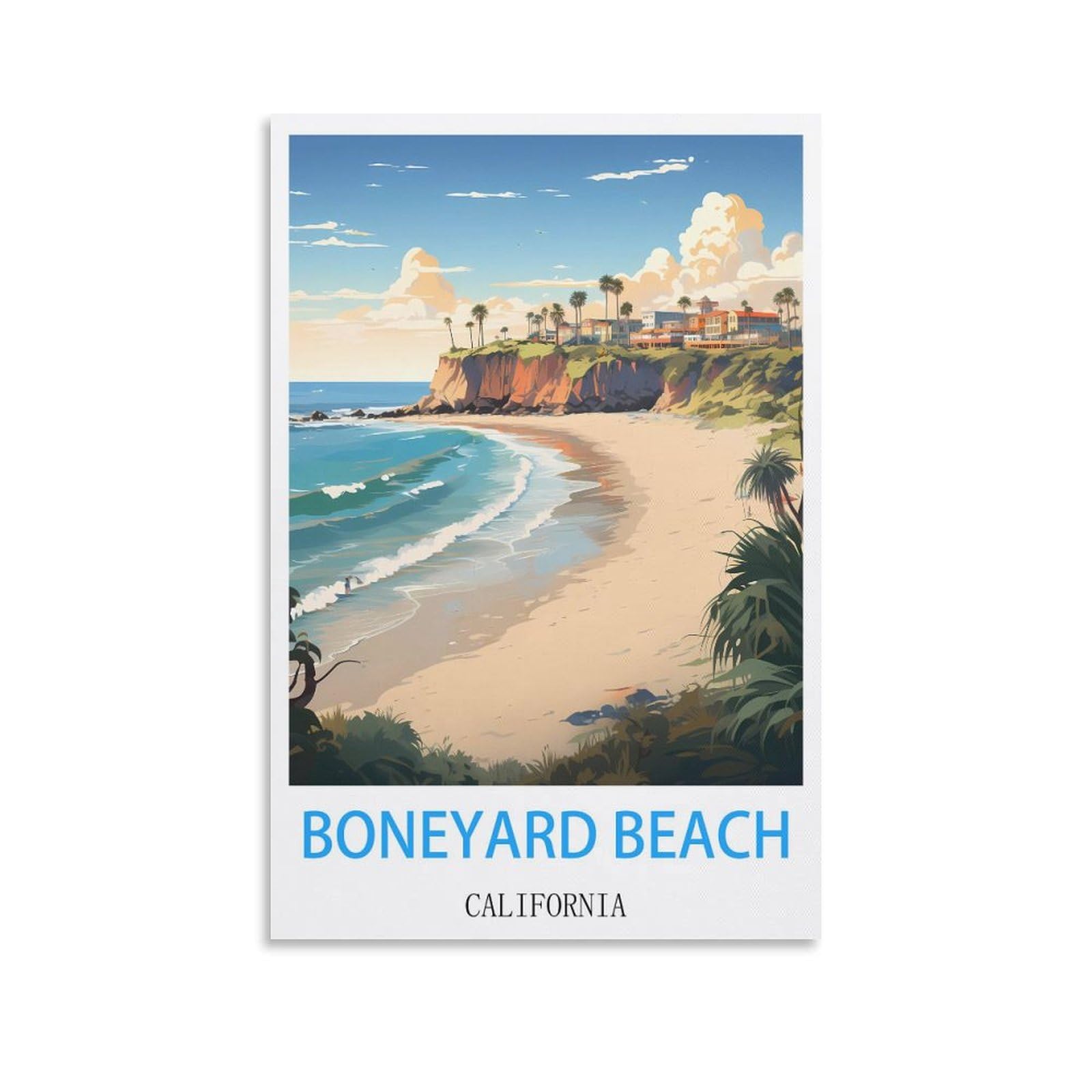 EZMLFA 5D Diamond Painting Kits for Adults,Boneyard Beach Californias,Diamond Painting,Landscape Gem Art Kits Adult and Crafts Home Decor 50x60cm
