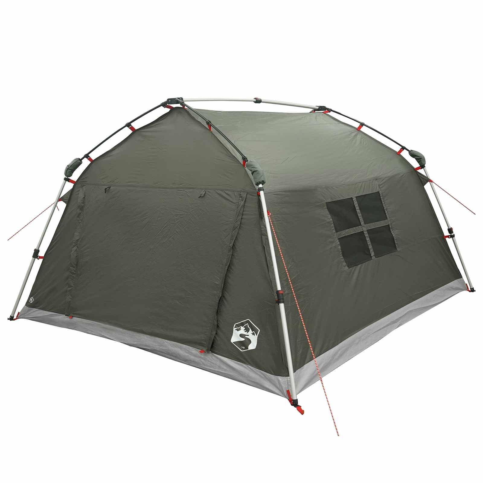 Tenda rapida impermeabile per 2 persone, verde, poliestere 185T con fibra di vetro