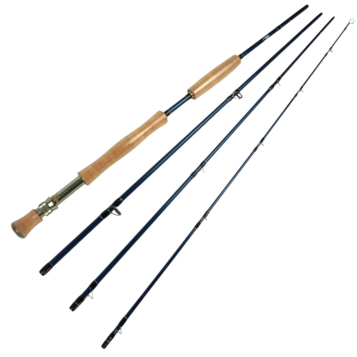 Aventik Fly Fishing Rod 9ft 4 Piece Fly Rod with Carrying Case for Saltwater Travel Fly Fishing Rod for Walleye Bass Carp Trout - Tip Fast Action in 7/8/9/10/11/12 Weight (9'0'' LW11/12)