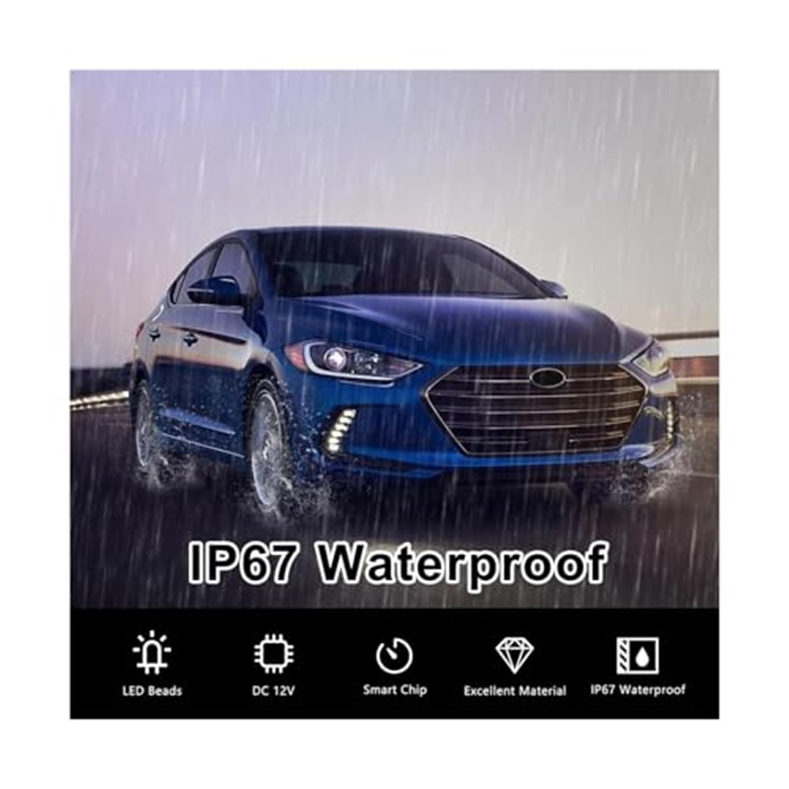 Dla Hyundai, dla, dla Elantra, 2016 2017 2018 światła przeciwmgielne LED DRL lampa przeciwmgielna reflektory przedniego zderzaka do jazdy dziennej kierunkowskaz wodoodporny Światło kierunkowsk