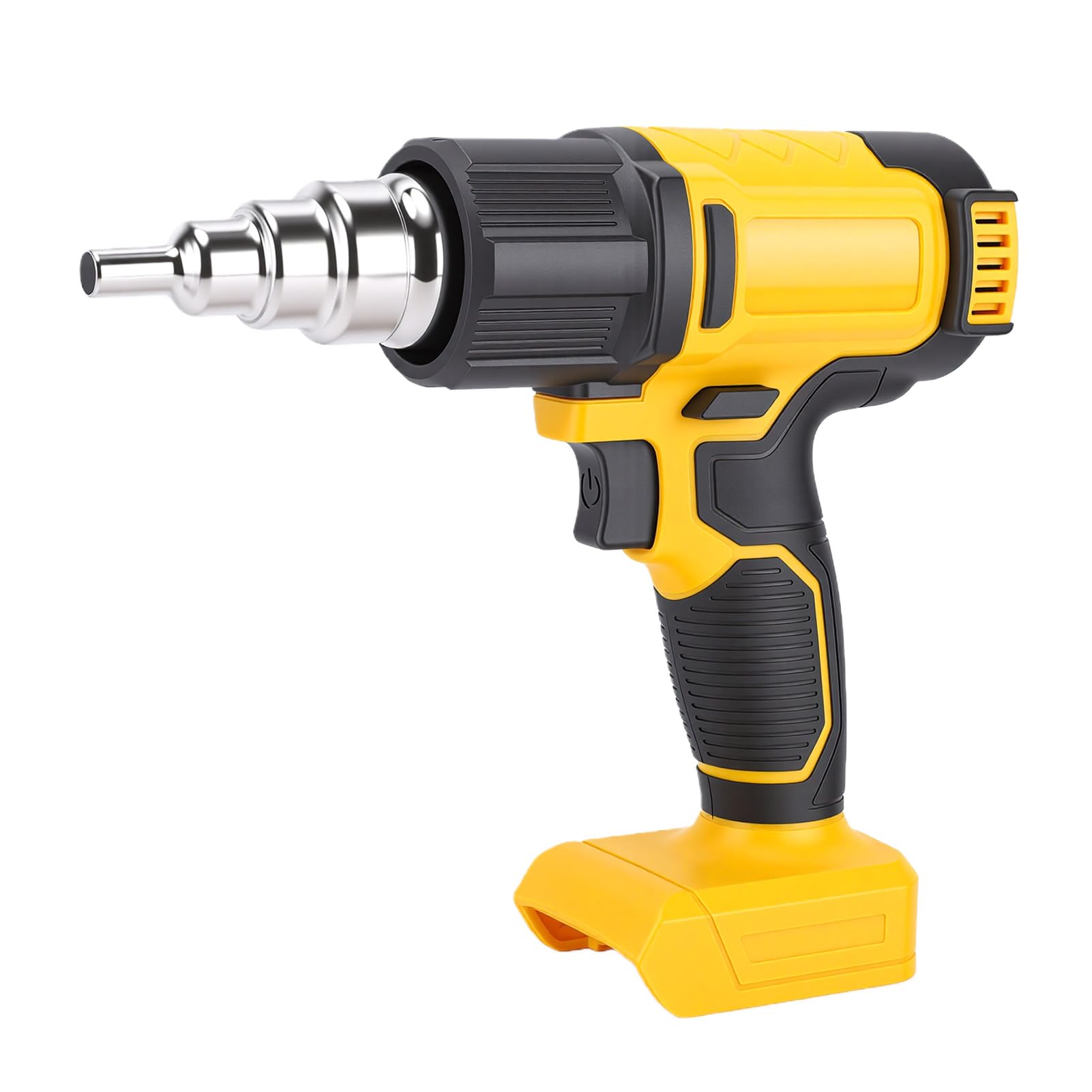 Eujgoov Pistola de Calor Sin Cable 122°F-1022°F, Temperatura Ajustable 5 Velocidades de Aire con Función de Memoria y Bloqueo de Seguridad para Baterías,