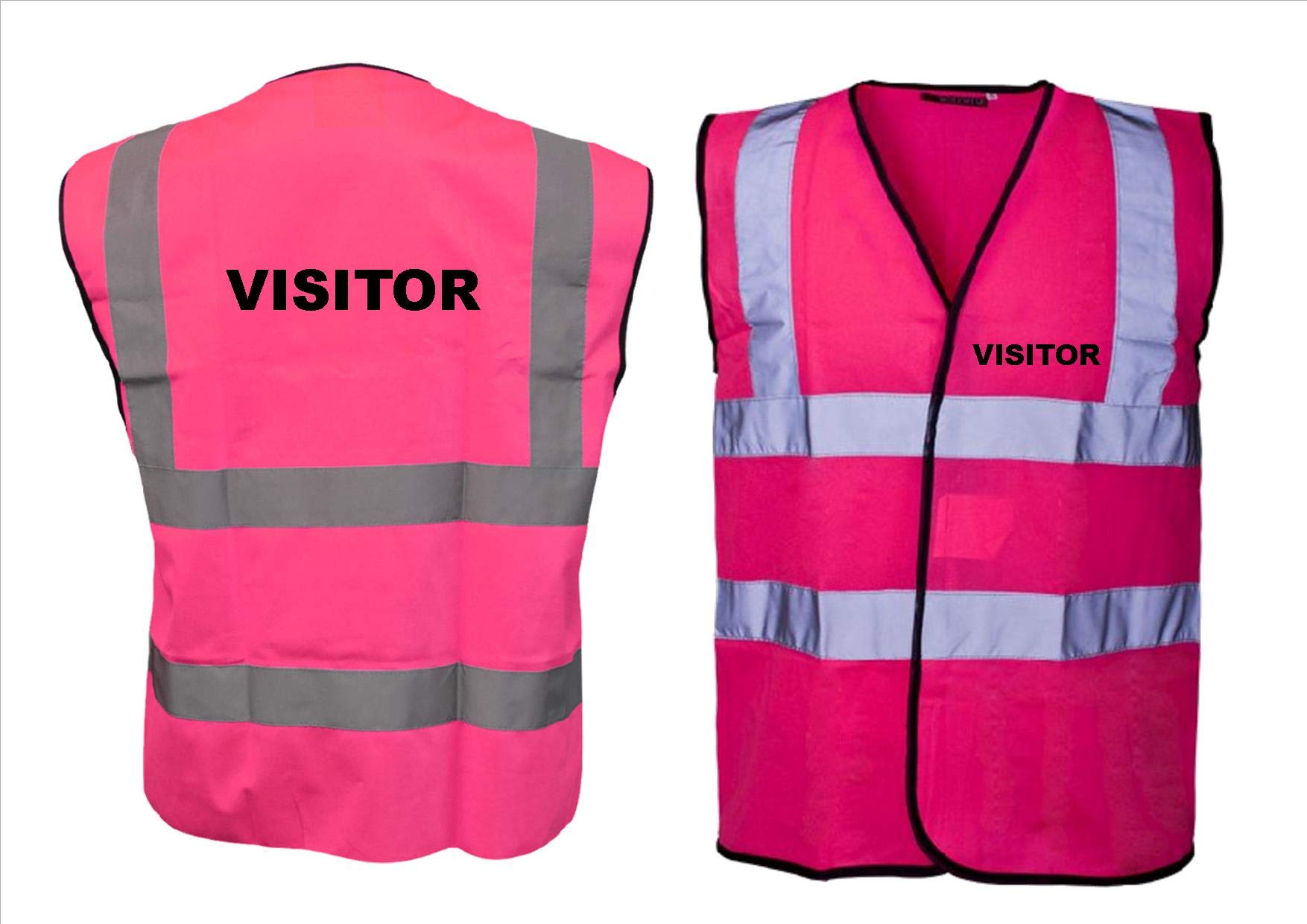 Smb Novelties Pink Visitor Hi Vis Vest (Large)