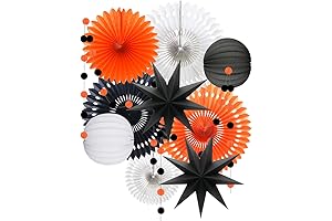 ADLKGG Orange White Black Halloween Decorations