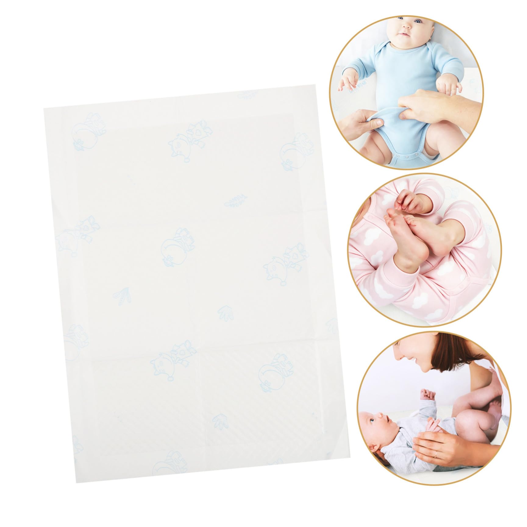 YARNOW 50 Pezzi Assorbenti Usa e Getta Per Orinatoio Per Ragazzo Ragazza Tappetini Traspiranti Per Cambio Pannolino Protezione Da Umidità Per Letto