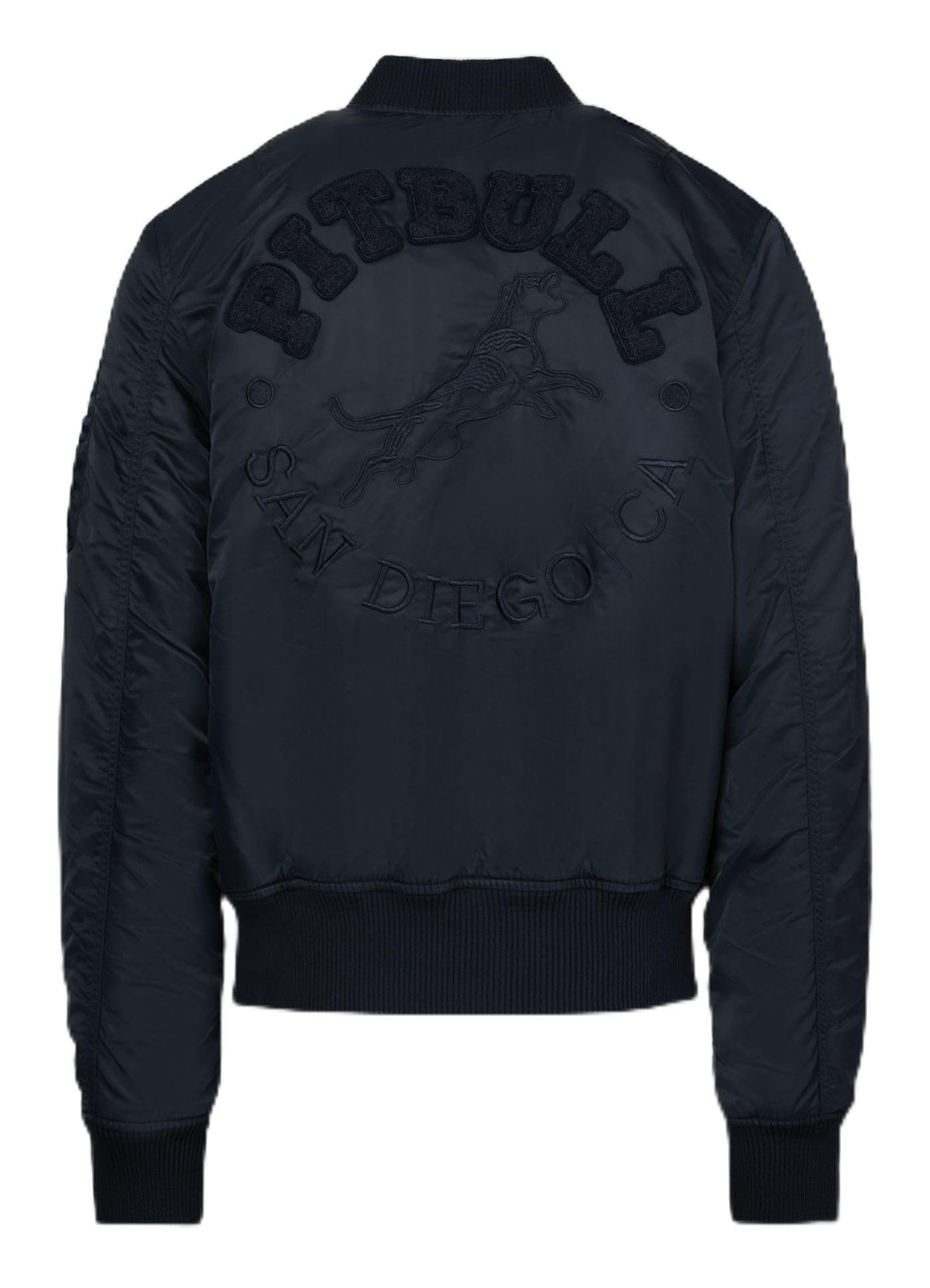 PITBULL - Bomberjacke Herren HACKET, Übergangsjacke College, Jacke Herren Retro Style, Jacken mit Seitentaschen, Sportliche Jacket, Leicht Pilotenjacke