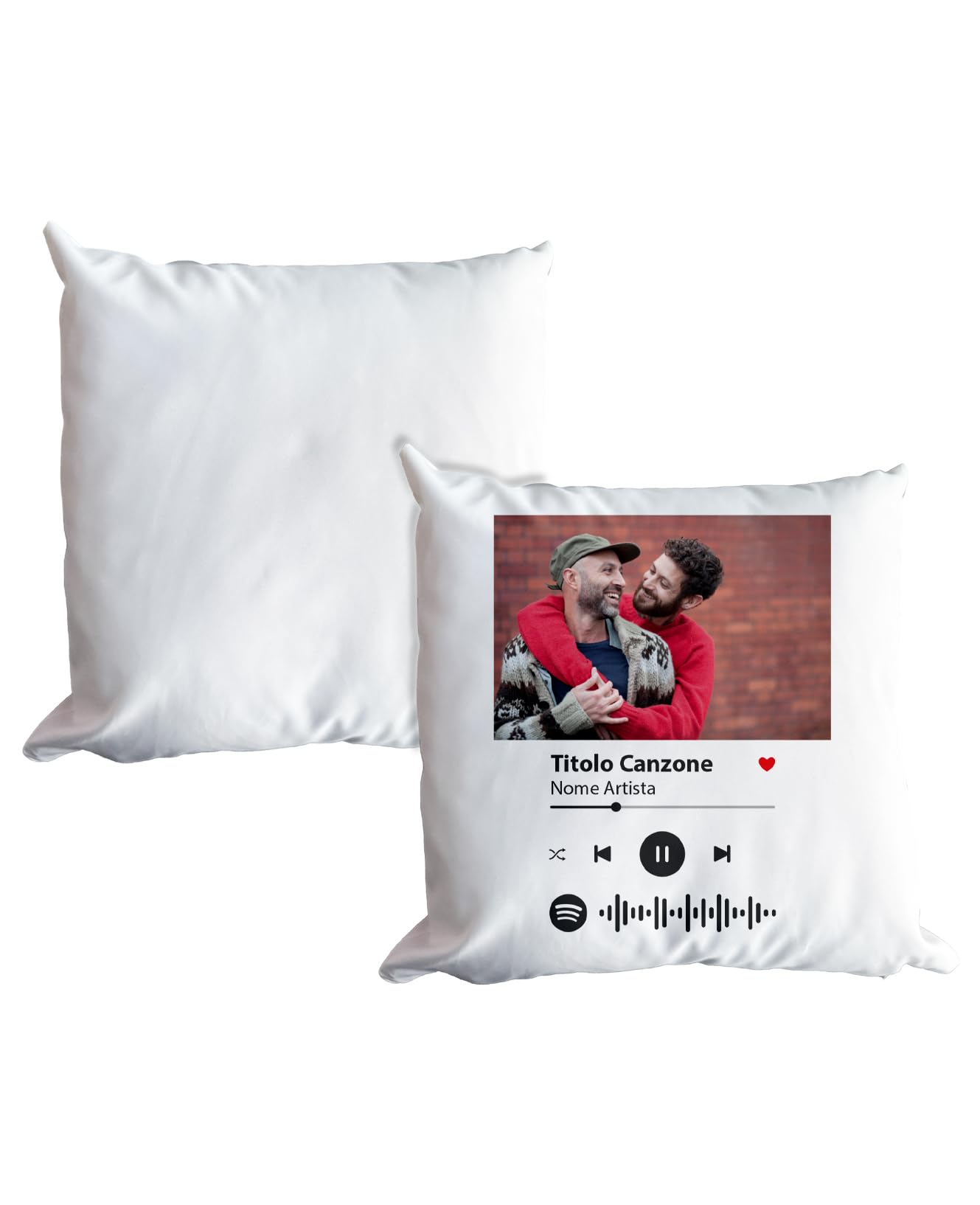 Cuscino Spotify Personalizzabile 40x40 Cm - Con Tua Foto E Canzone Preferita - Foto 11
