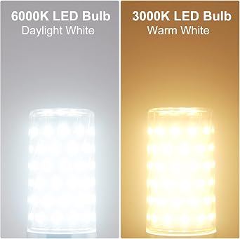 لمبة LED E12، لمبة إضاءة LED شمعدان 16 W، ضوء النهار الأبيض 6000 K، 100 Watt ما يعادل المصابيح المتوهجة، لمبات ضوء مروحة السقف، لمبات الثريا LED، 1500 lm، لمبة E12 غير قابلة للتعتيم، 4 Pack