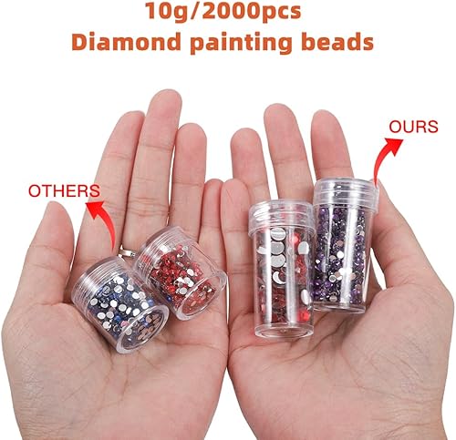 Miniatura 5 de Contenedores de almacenamiento de pintura de diamantes, caja organizadora de cuentas de 60 rejillas con divisores ajustables, organizador de cajas