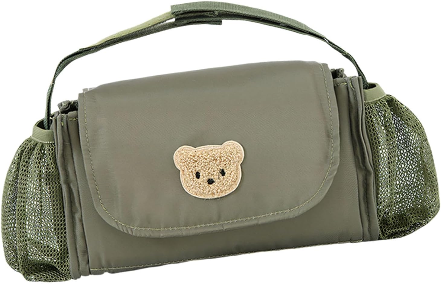 On-the-Go Accessory Organizer, Water-Resistant Fabric, Easy Carry Straps, Multi-Pocket Layout, Errand Utility Flat-Fold Travel Design