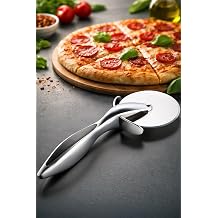 Kayd rmaz Tutamakl  Paslanmaz  elik Pizza Dilimleyici   Metalik