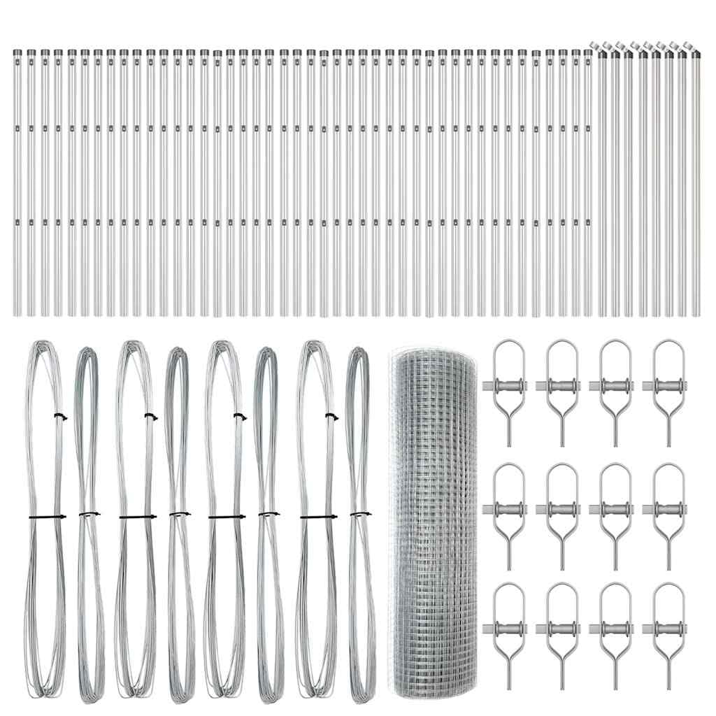 Set di pali robusti per un facile montaggio e design moderno, pali in acciaio per giardino e terrazza, pali resistenti alle intemperie con superficie verniciata a polvere