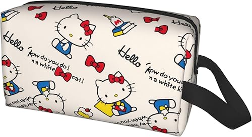 Miniatura 2 de IXUNFOC Bolsa de cosméticos de dibujos animados, bolsa de maquillaje de viaje para gatos, bolsa de cosméticos de gran capacidad, bolsa de cosméticos