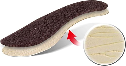 Miniatura 5 de Kaps - Plantillas de invierno de lana de cordero para botas o zapatos, repuesto de plantilla para hombre y mujer, suela interior de piel de cordero,