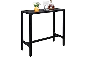 Outvita 37 Inch Waterproof Rectangular Outdoor Counter Side Table