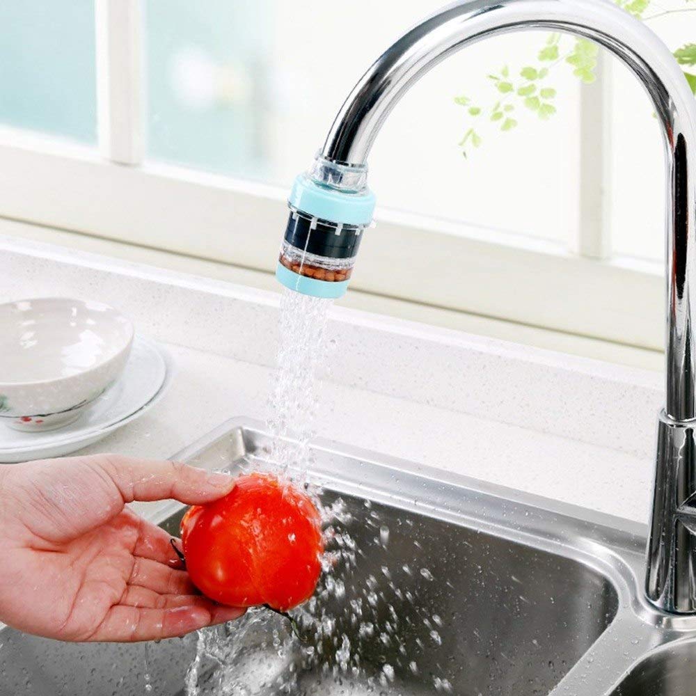 Techpugg Kitchen Bathroom Faucet Extenders Water Saving Faucet Double Purifier Medical Stone Magnet Impurity Filter Faucet Accessories - Random Color