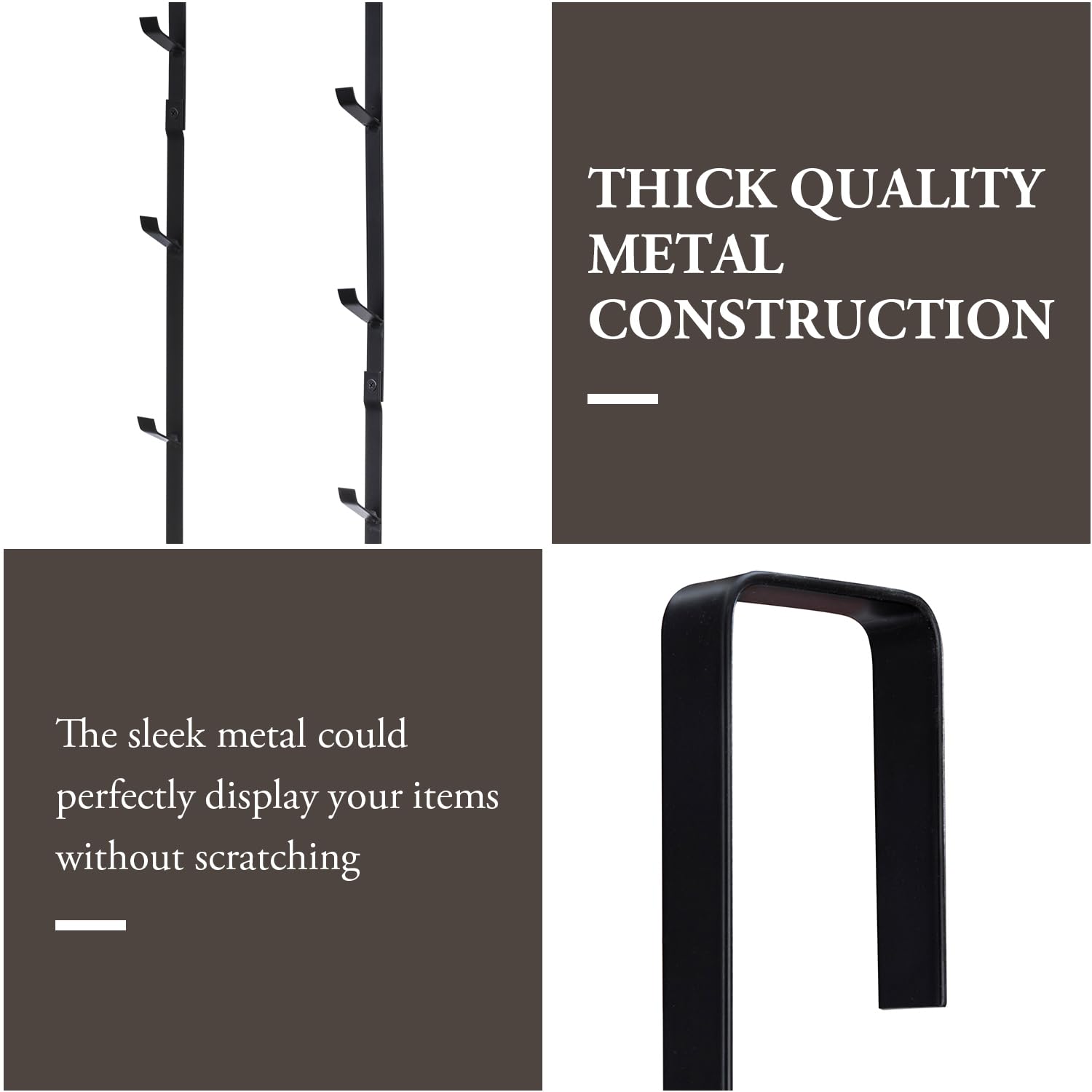 Tandefio Lot De 4 Crochets De Porte En Métal De 35,6 Cm Pour Chapeaux