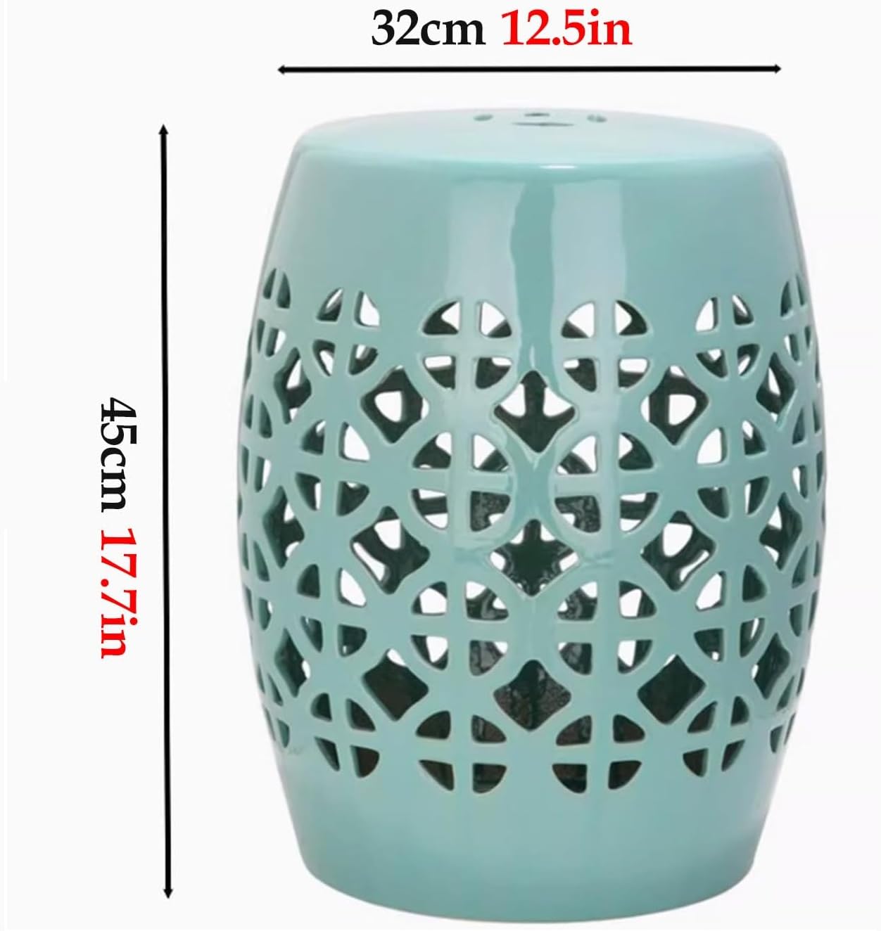 Ceramic Decorative Garden Stool, Ceramic Garden Stools, Outdoor Garden Stool for Patio, Deck, Backyard, Outdoor
