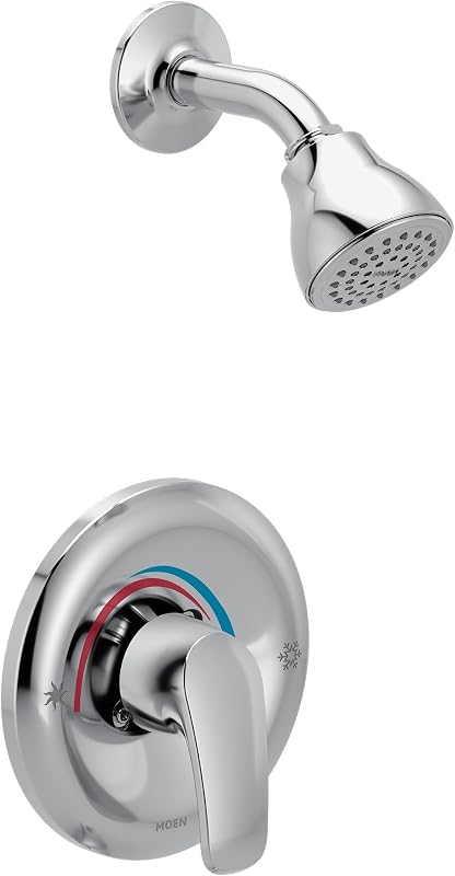 Moen Chateau Chrome Eco-Performance Shower Trim Kit with Showerhead and Handle, Posi-Temp Valve Sold Separately, TL5182EP