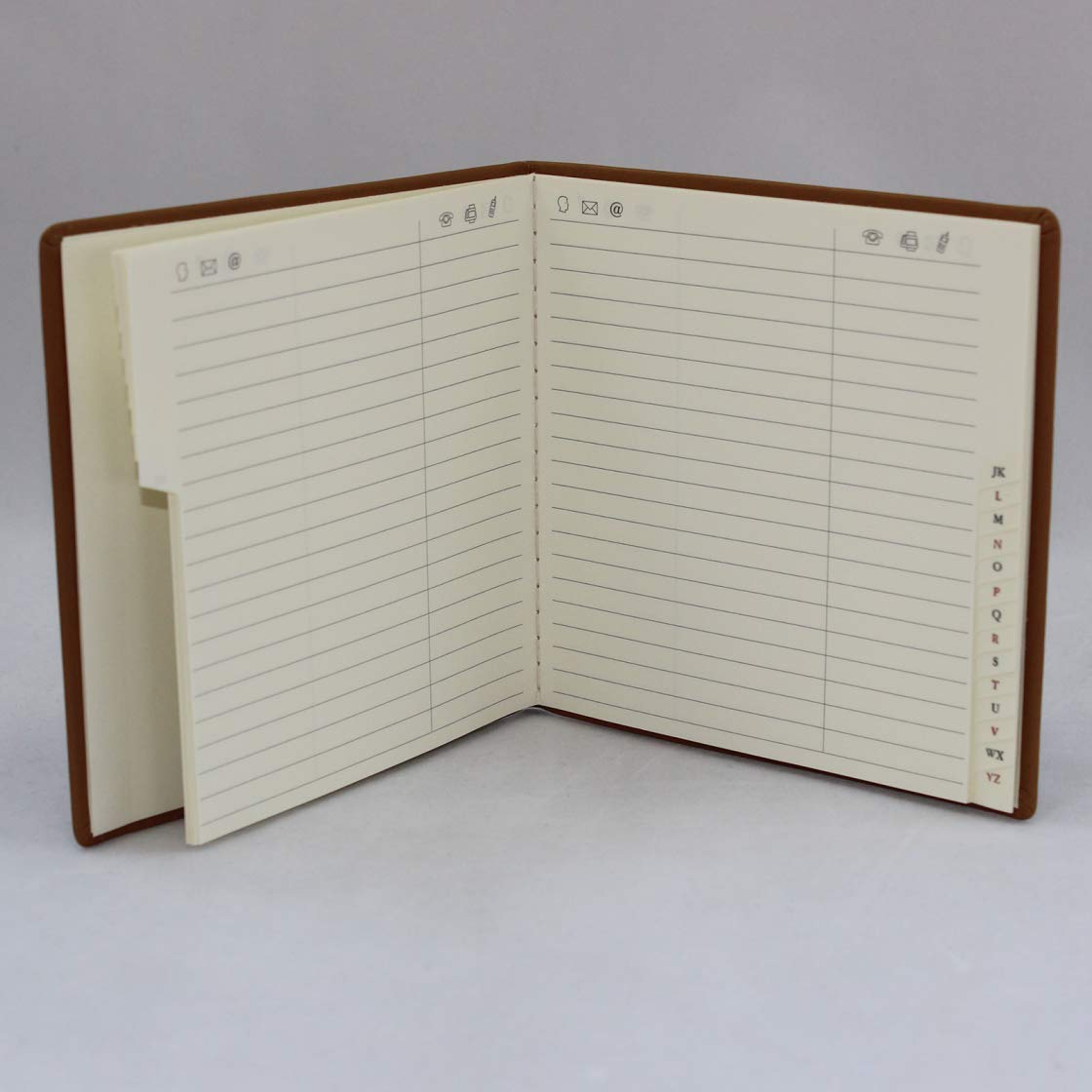 Carnet d'adresses en cuir Blanc.