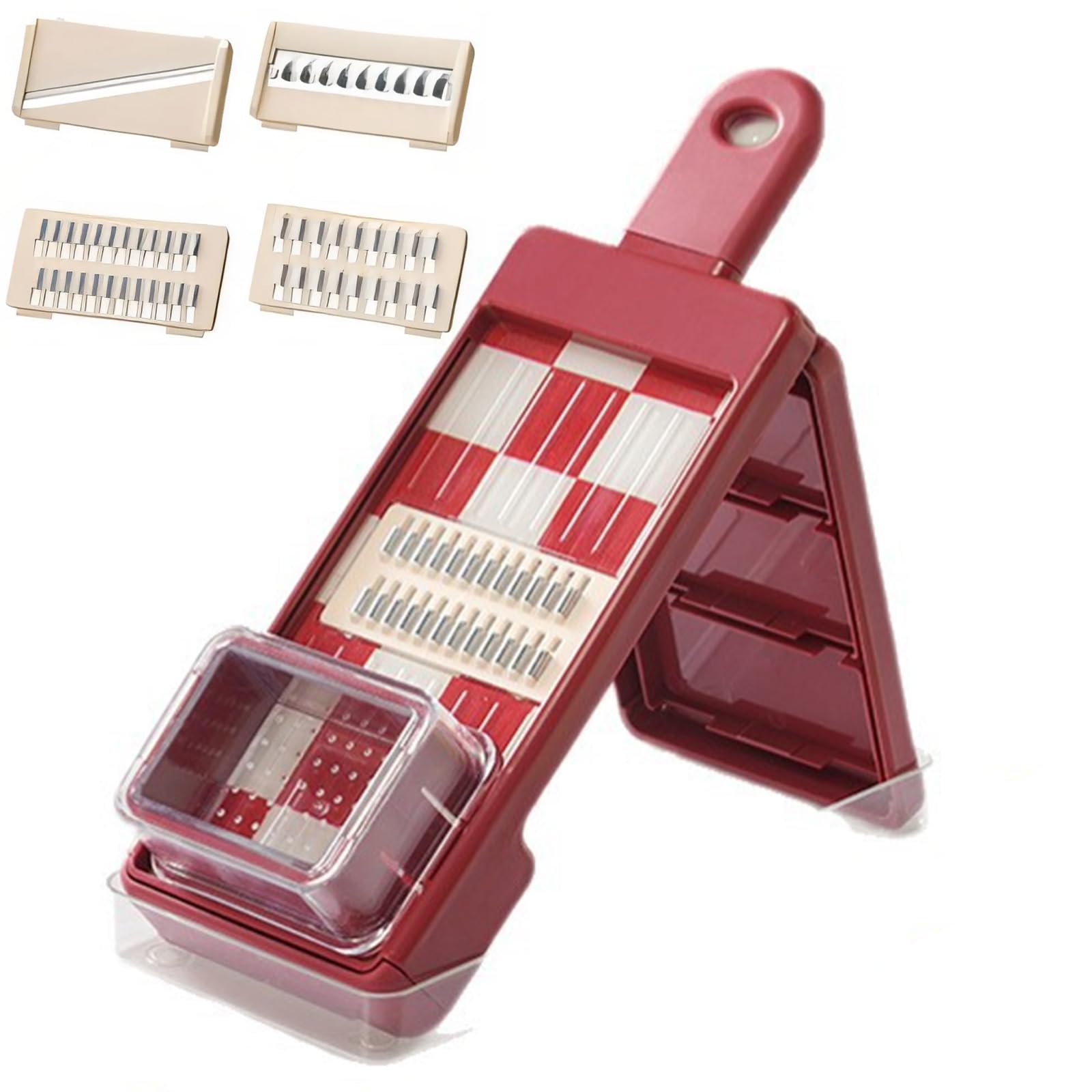Qisuw Multifunctional Vegetable Slicer Grater with Stainless Steel for Food Preparation Home Cooking Vegetable Cutter