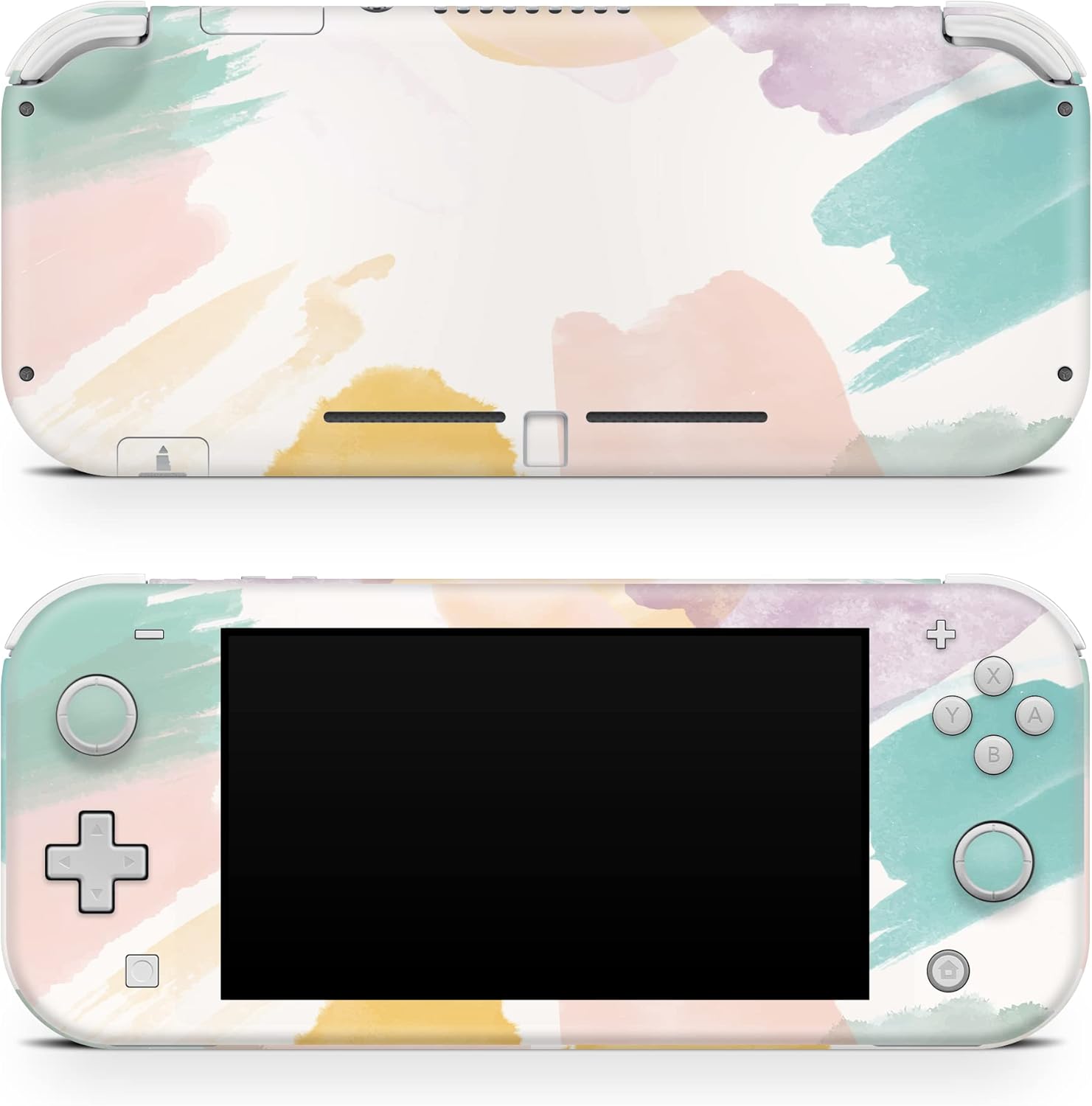 Tacky Design Premium Vinyl 3M Full Wrap Decal Compatible with Nintendo Switch Lite, Pastel Watercolor Skin Wrap