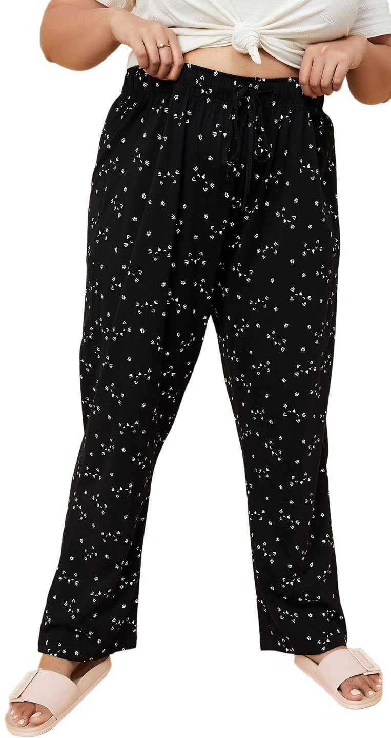 max Women Cotton Plus Size Casual Style Printed Elasticated Pyjamas-picture-39