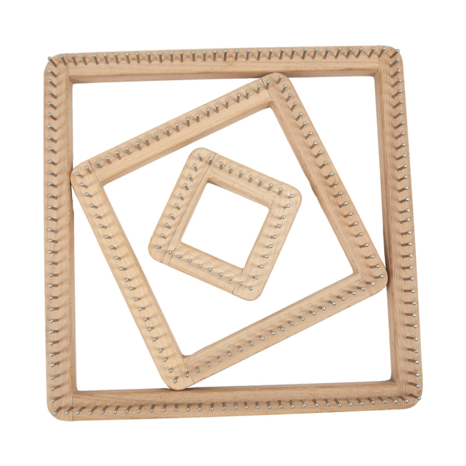 Telaio Quadrato Fai da Te, per lavori a Maglia, in Legno, per Realizzare tappetini, Sciarpe, Cappelli, Guanti, Sciarpe, Calze, per Maglieria, Regalo per Principianti a Maglia, Bambini