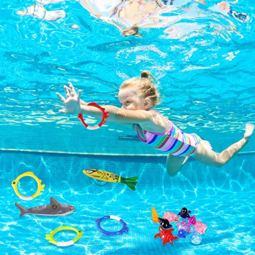 image for Woplagyreat Summer Pool Diving Swimming Toys for Kids, Fun Swim Games 
