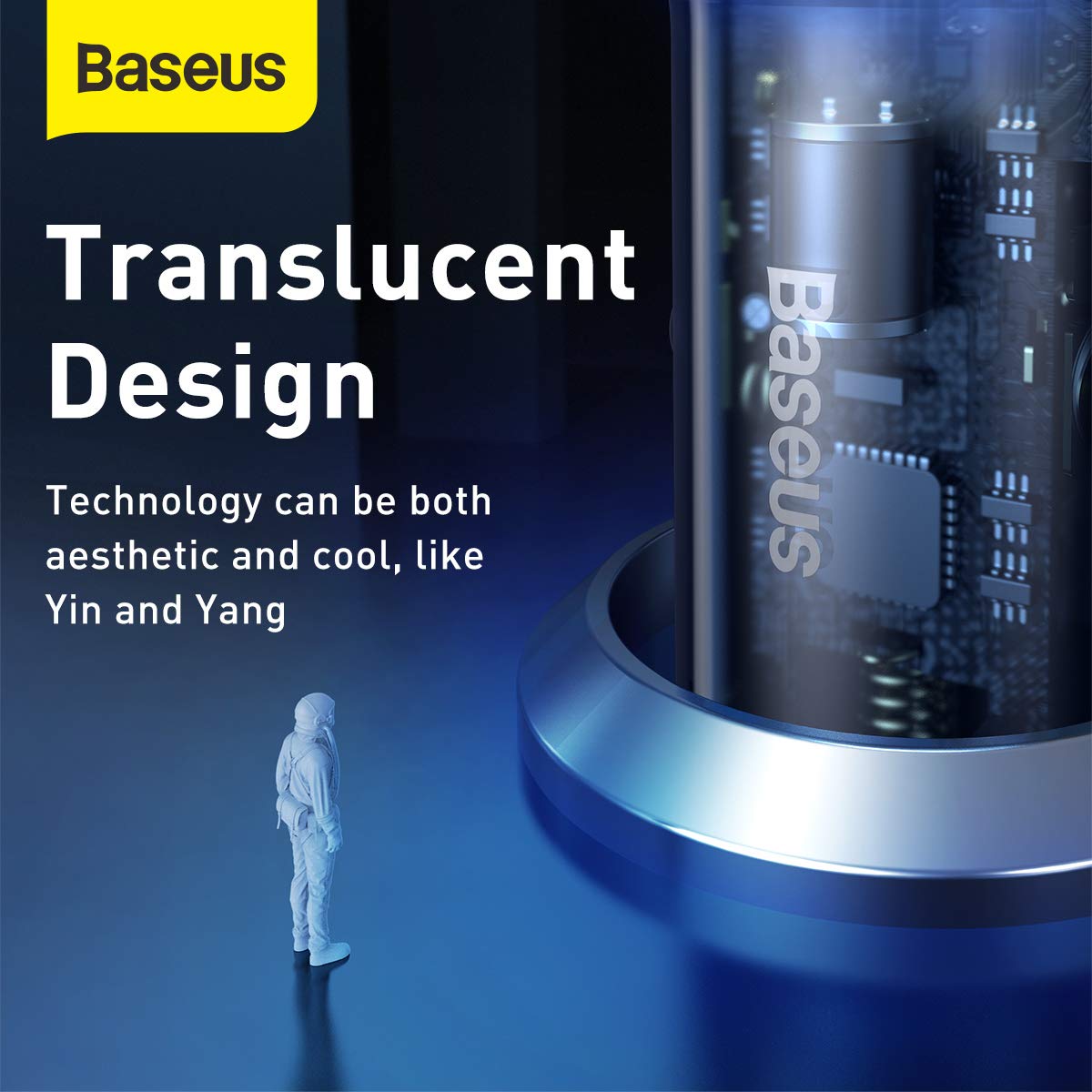 Baseus Car Charger Particular Digital Display C+U, PD 3.0 QC 4.0+, SCP, PPS, 5A, 65W Silver (CCKX-C0A)