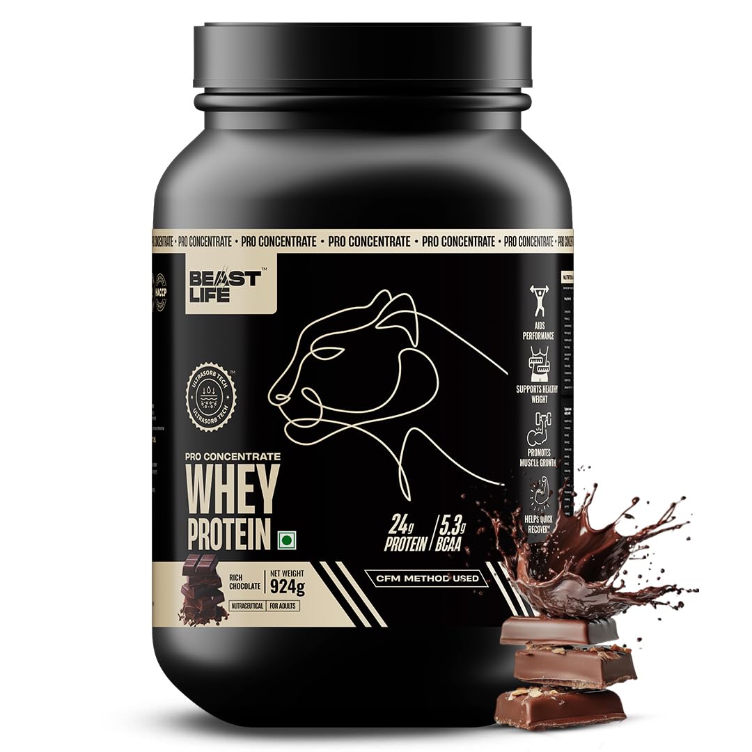 - Pro 100% Whey Protein Powder| 2 Lbs | Rich Chocolate | Muscle Growth & Recovery| Fast Absorbing, No Bloating | Ultrasorb Tech For Fast Digestion| NABL Lab Certified | 24g Protein, 5.3g BCAA
