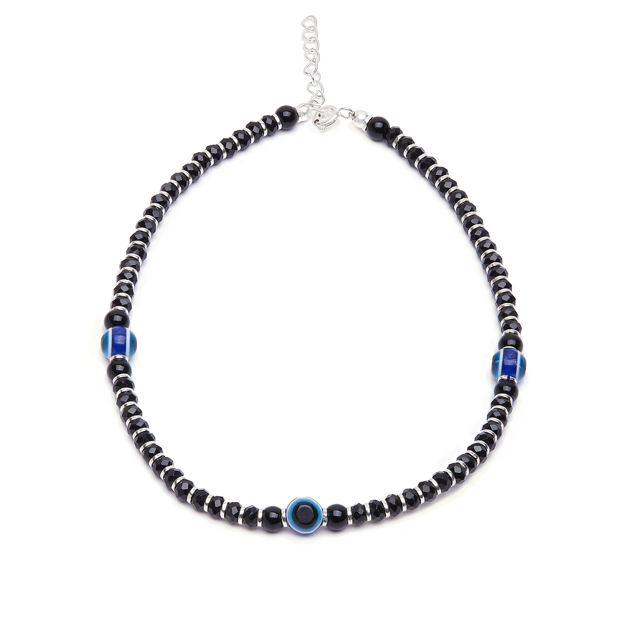 zavya 925 Sterling Silver Gemstone Evil eye Rhodium Plating Nazaria Anklet (Single) | Gift for Women & Girls | With Certificate of Authenticity & 925 Stamp-picture-28