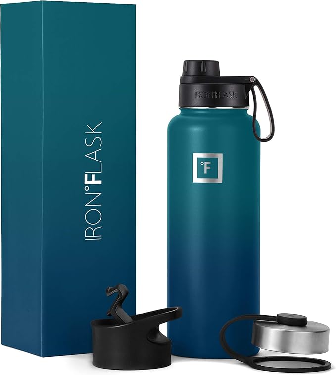 IRON °FLASK Camping & Hiking Hydration Flask, Wide Mouth, 3