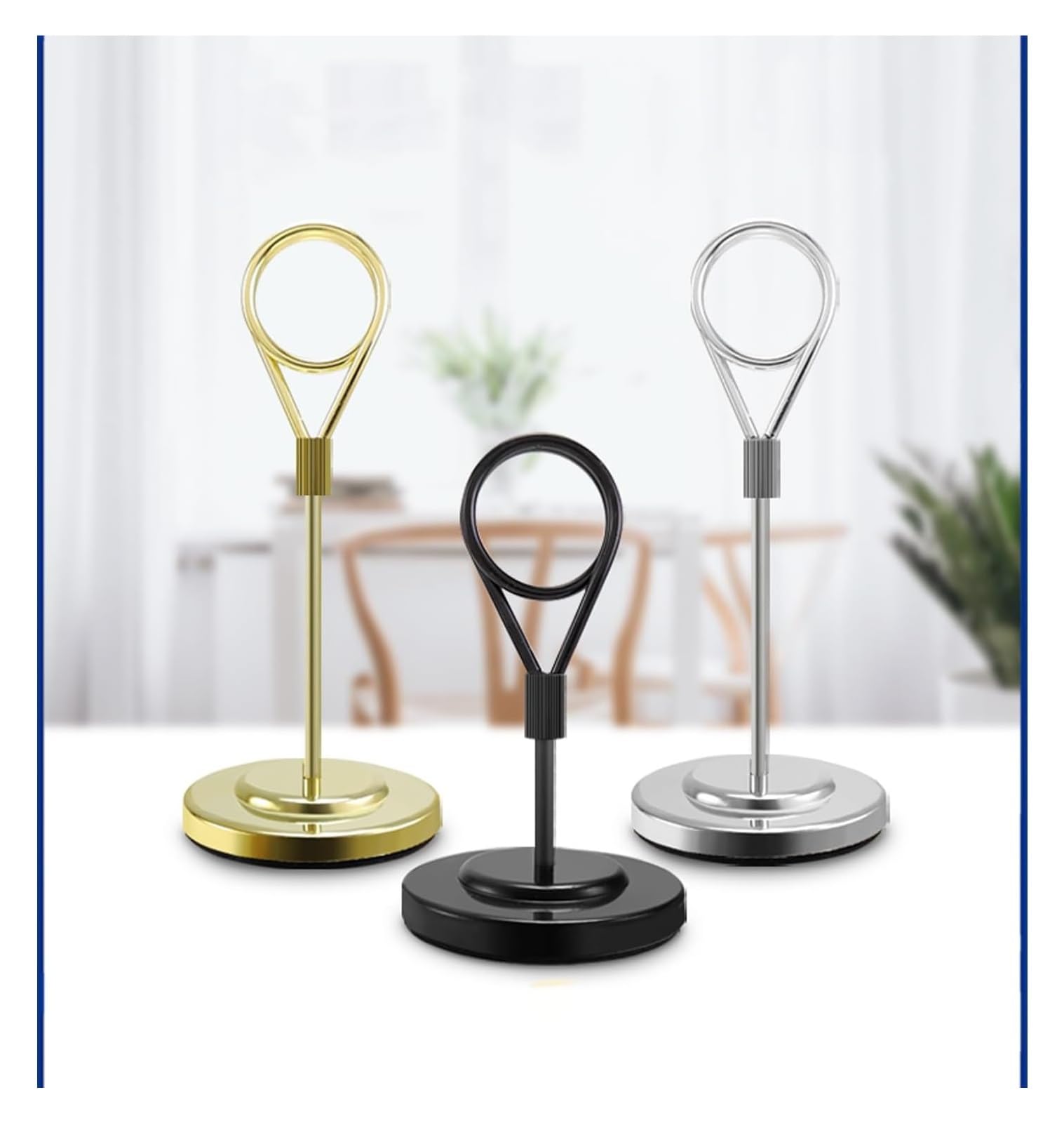 Klips do etykiet, 3 szt., stojak ze stali nierdzewnej, supermarket z deserami, wystawowy(Gold,16CM)