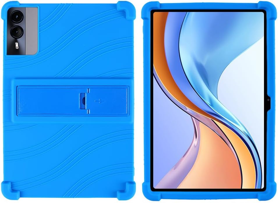 Compatible with Case for UJJ U7 Android 14.0 Tablet 11 Inch Tablet, Full Coverage Ultra Slim Adjustable Stand Silicone Shockproof Lightweight Protective Cover Case (Blue)