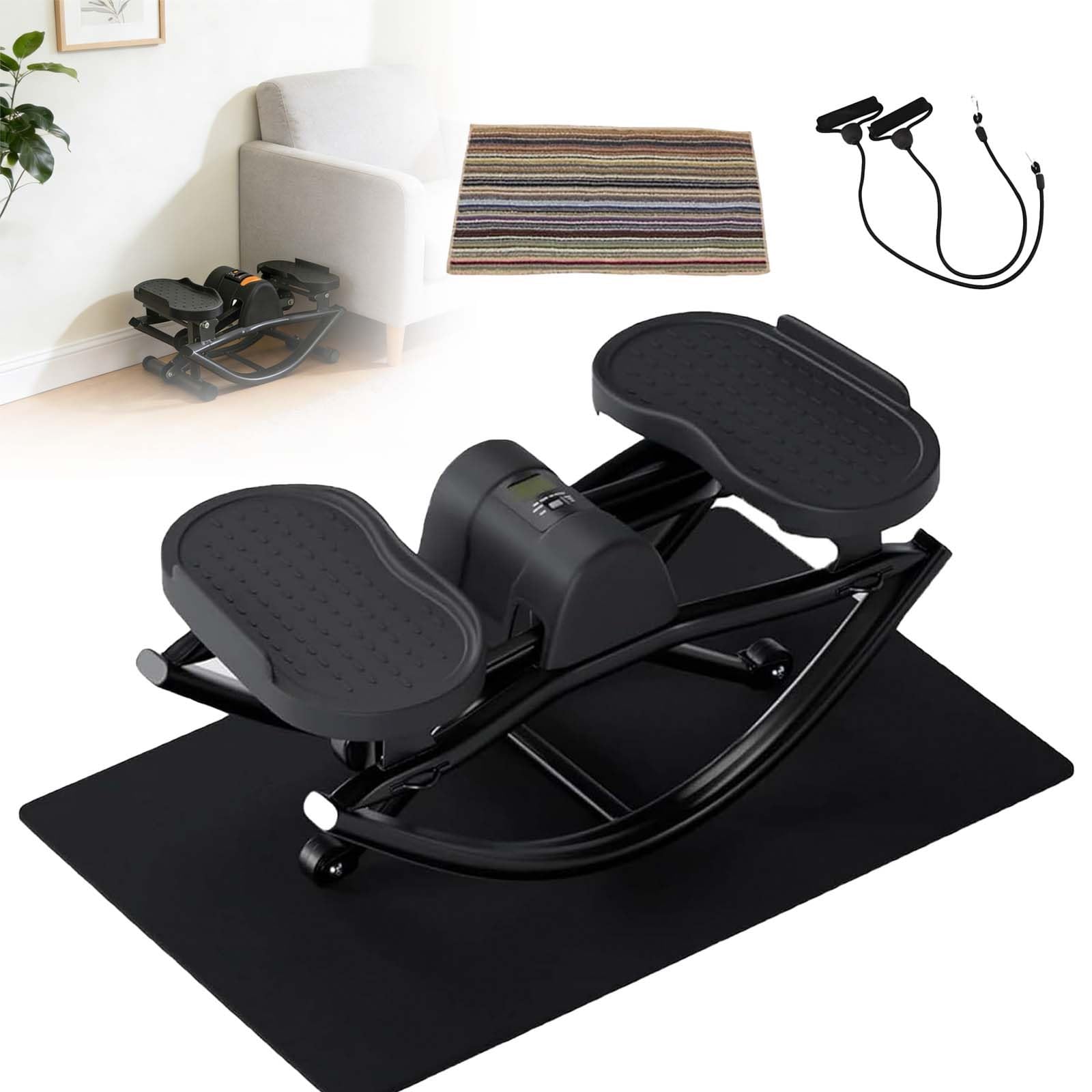 Rock Stepper Machine Side to Side - Lateral Workout Equipment, Portable Compact Rock Machine Stepper to - for Home Apartment Office Gym Abs Glutes Legs