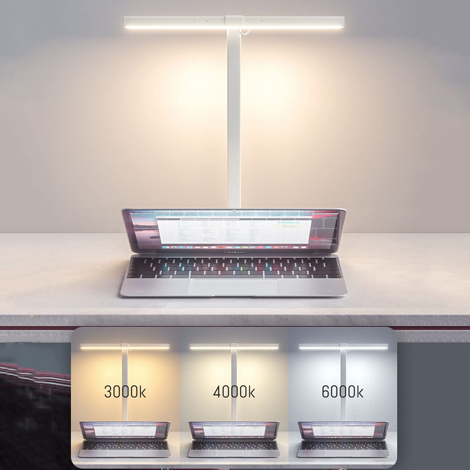 Lampada da studio LED occhio protezione da tavolo lampada a clip luce dimmerabile touch controllo schermo luminoso all'altezza dell'altezza regolabile lampada da lettura ufficio con luce di riempiment